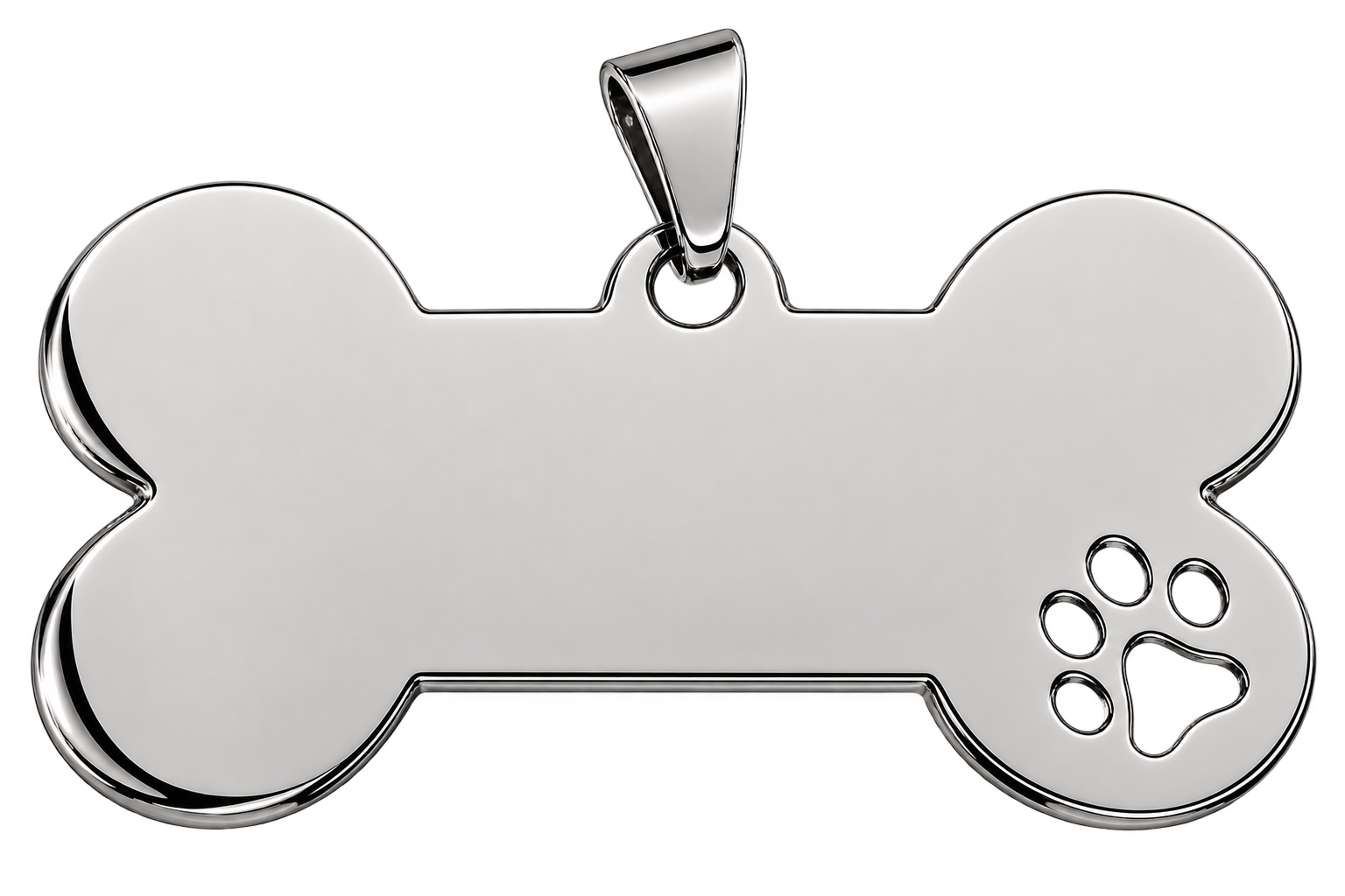 Médaille pour animaux en forme d’os – Gravure personnalisée