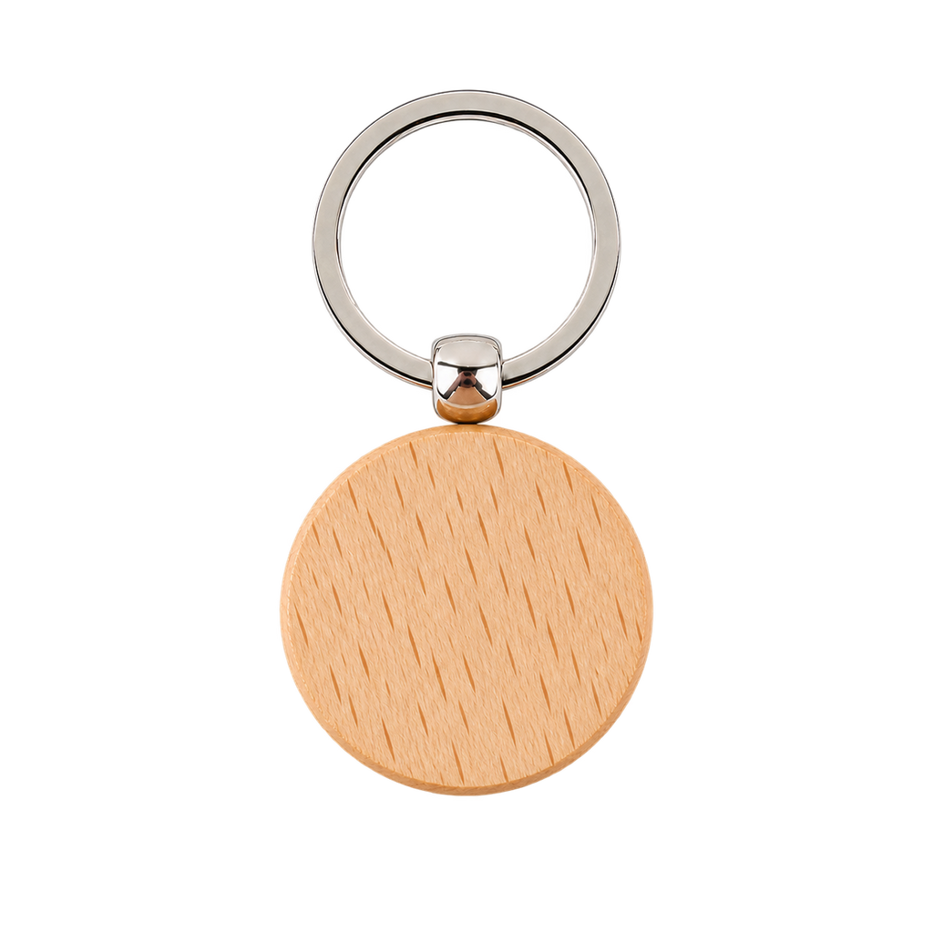 Porte-clés en bois personnalisé avec gravure laser sur mesure
